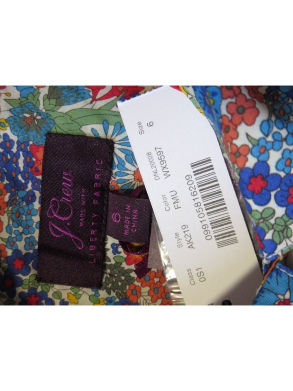 NWT J.Crew Removable Necktie Shirt-dress in Liberty Margaret Annie Print Dress 6 - Picture 10 of 10